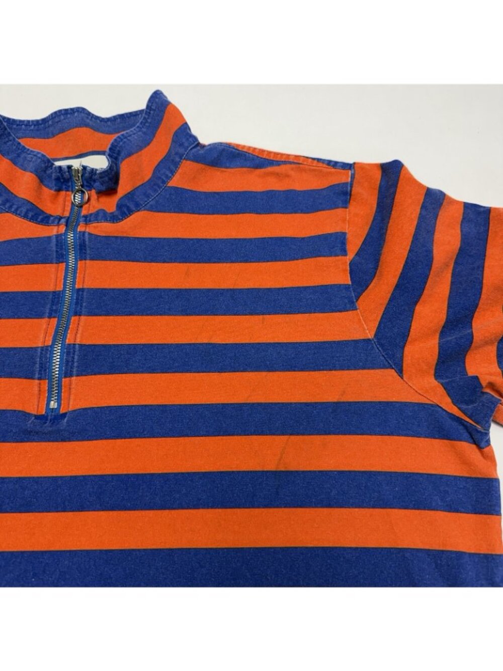 Stone Island X Supreme Quarter Zip Striped T Shirt Long Sleeve XL Authentic - Picture 4 of 14